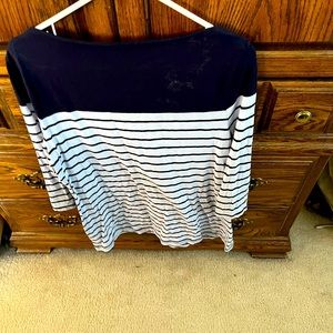 Light Blue & Drk Blue 3/4 sleeve Tee - XL